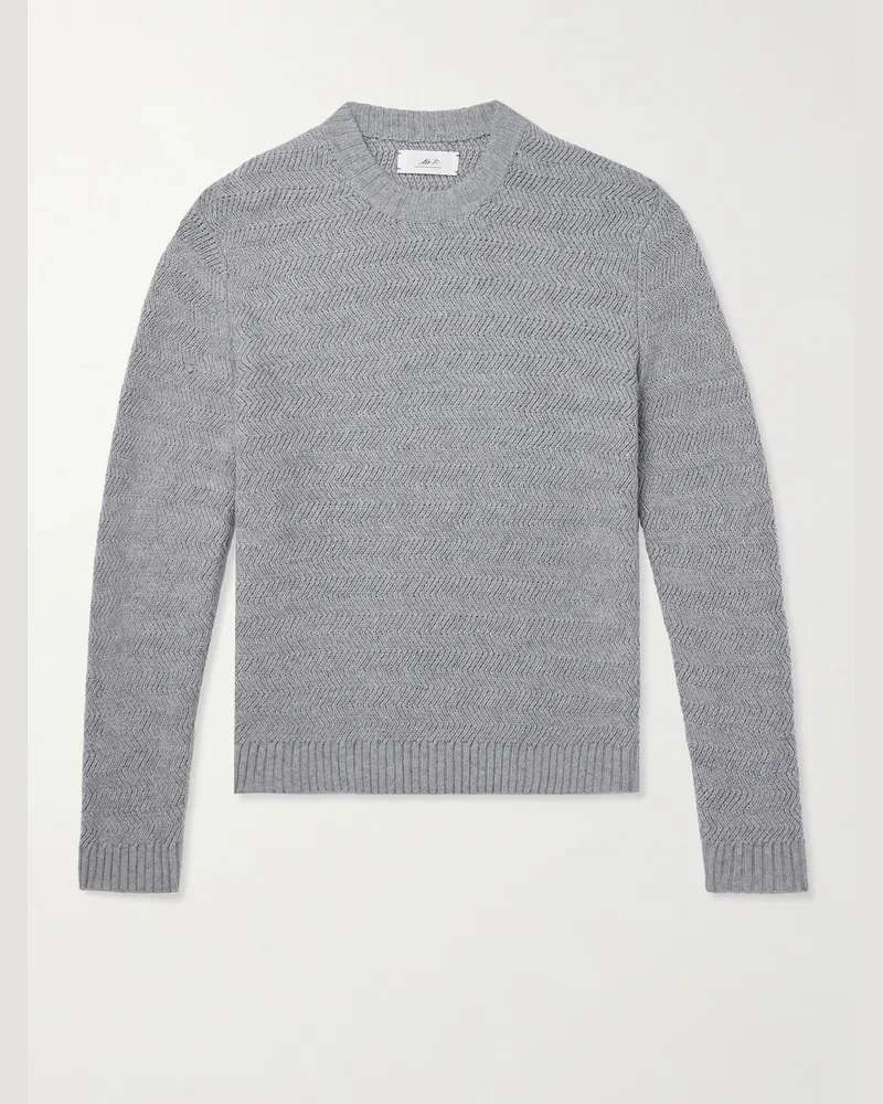 MR P. Pullover aus einer Woll-Kaschmirmischung Grau