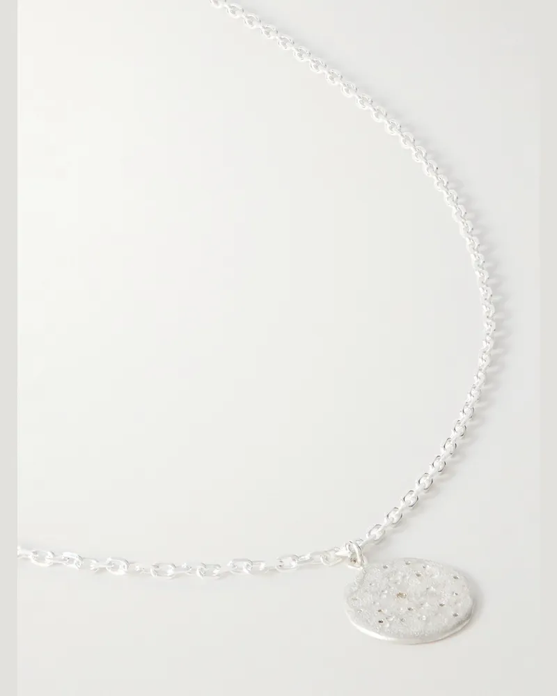 Mikia Polaris Anhängerkette aus Sterlingsilber mit Diamanten Silber