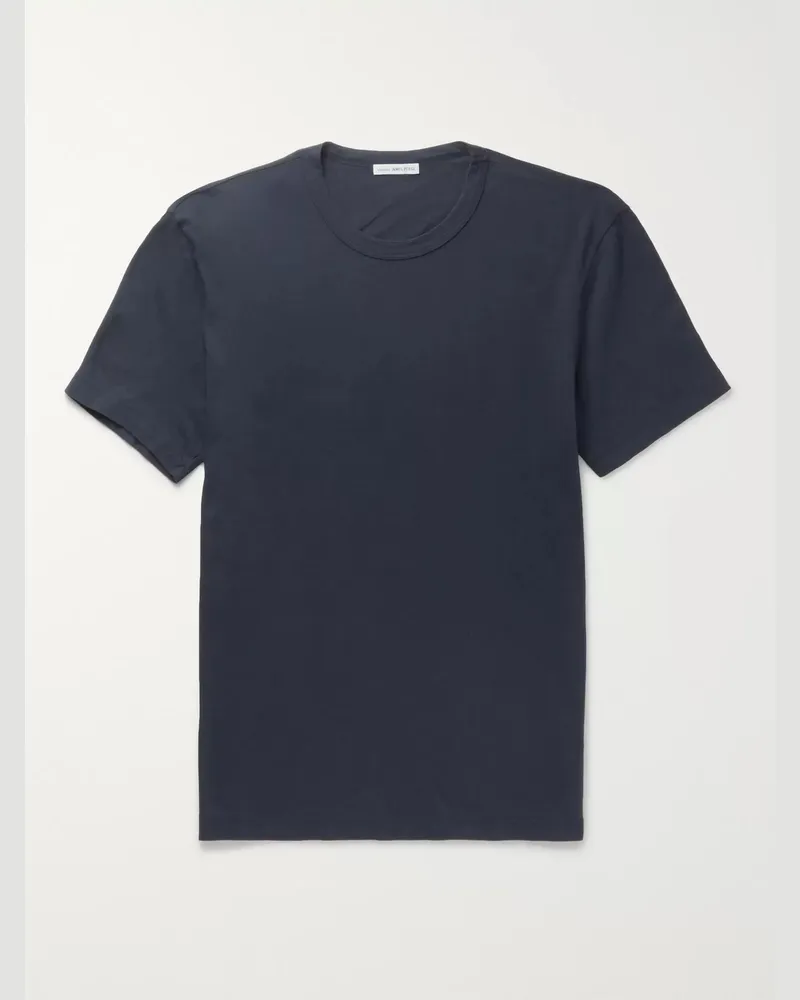 James Perse T-Shirt aus Baumwoll-Jersey Blau