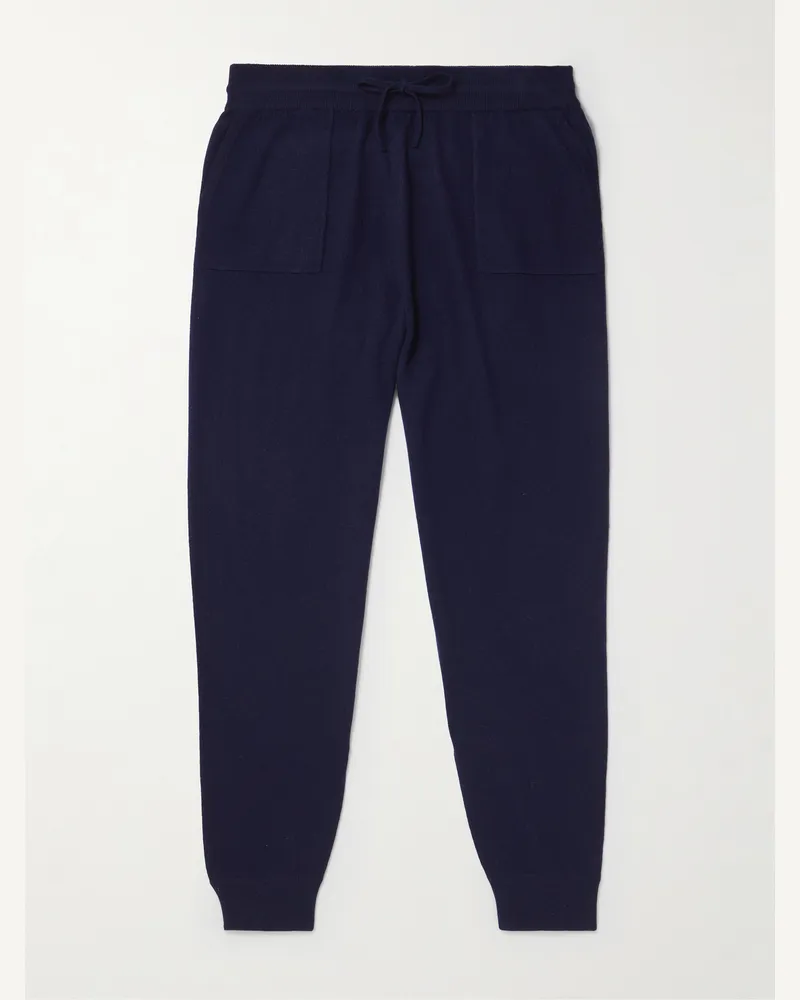 MR P. Tapered Wool and Cashmere-Blend Sweatpants Blue