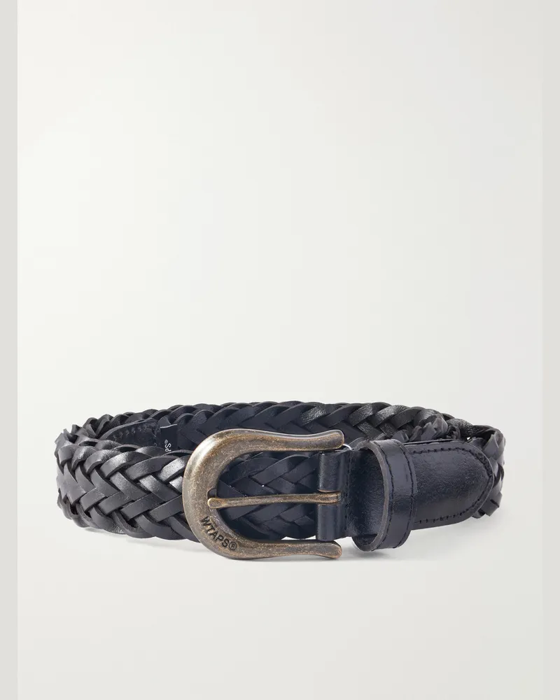 WTAPS 3cm Braided Leather Belt Blue