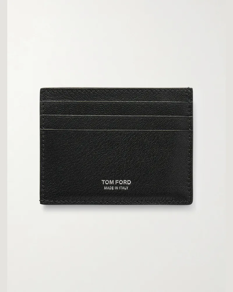 Tom Ford Pebble-Grain Leather Cardholder Black