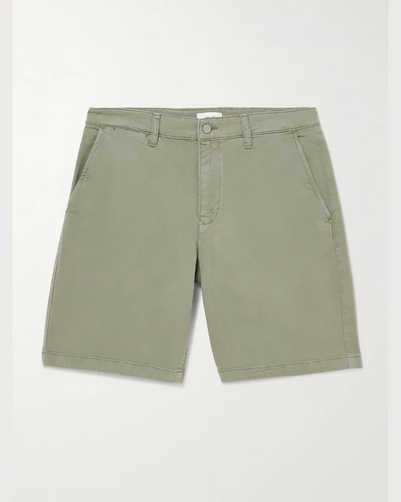 NN 07 Aden 1923 Straight-Leg Organic Cotton-Blend Twill Shorts Green