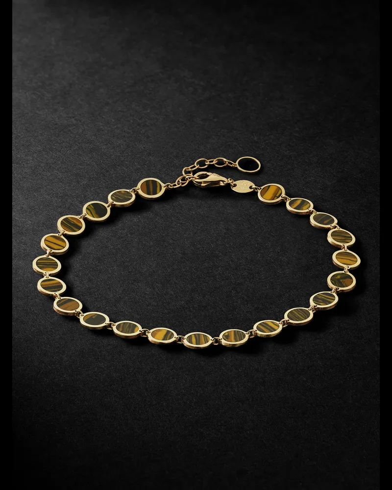 JIA JIA Armband aus Gold mit Tigeraugen Braun