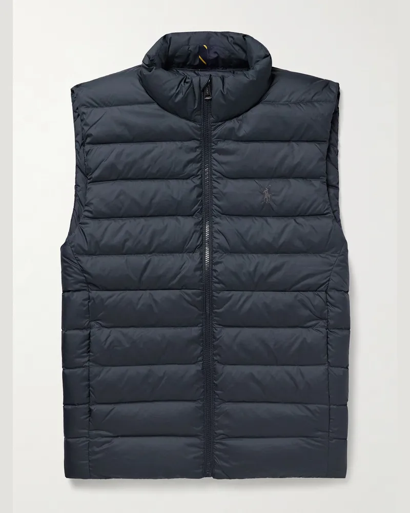 Ralph Lauren The Colden Daunenweste aus gestepptem Shell Blau