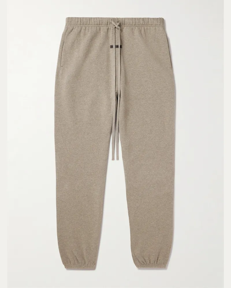 Fear of God Schmal zulaufende Jogginghose aus Jersey aus einer Baumwollmischung mit Logoapplikation Neutral