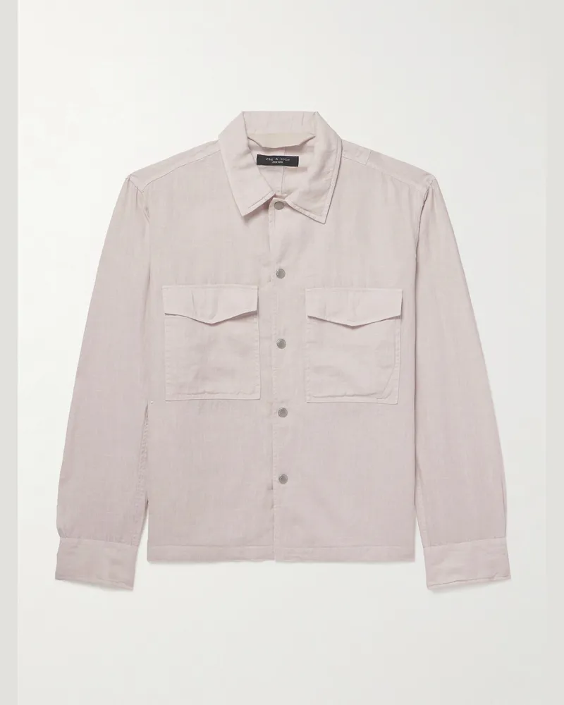 Rag & Bone Angus Hemdjacke aus Leinen Grau