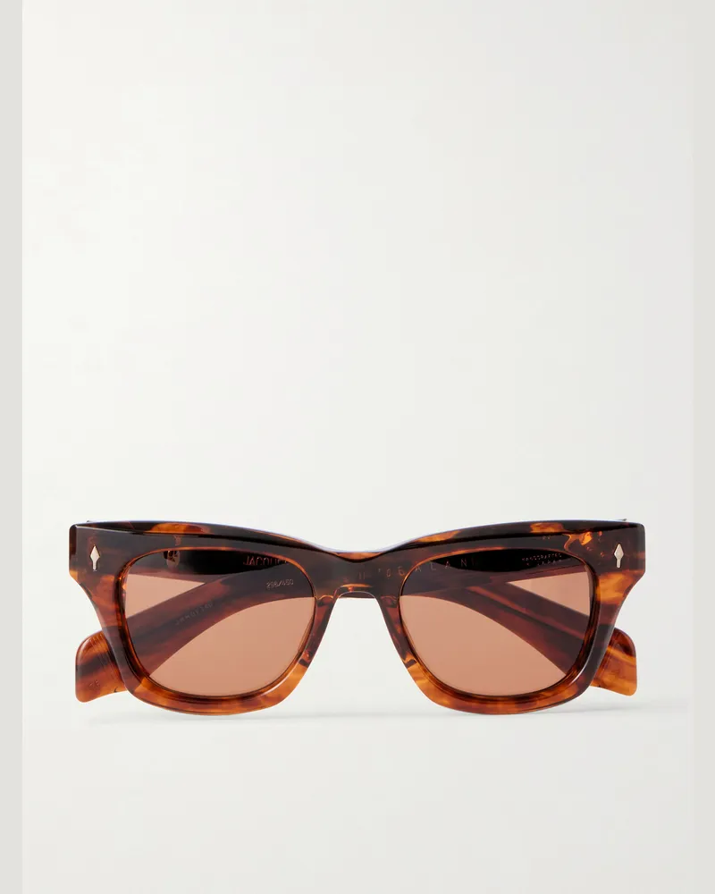 Jacques Marie Mage Dealan Square-Frame Acetate Sunglasses Brown