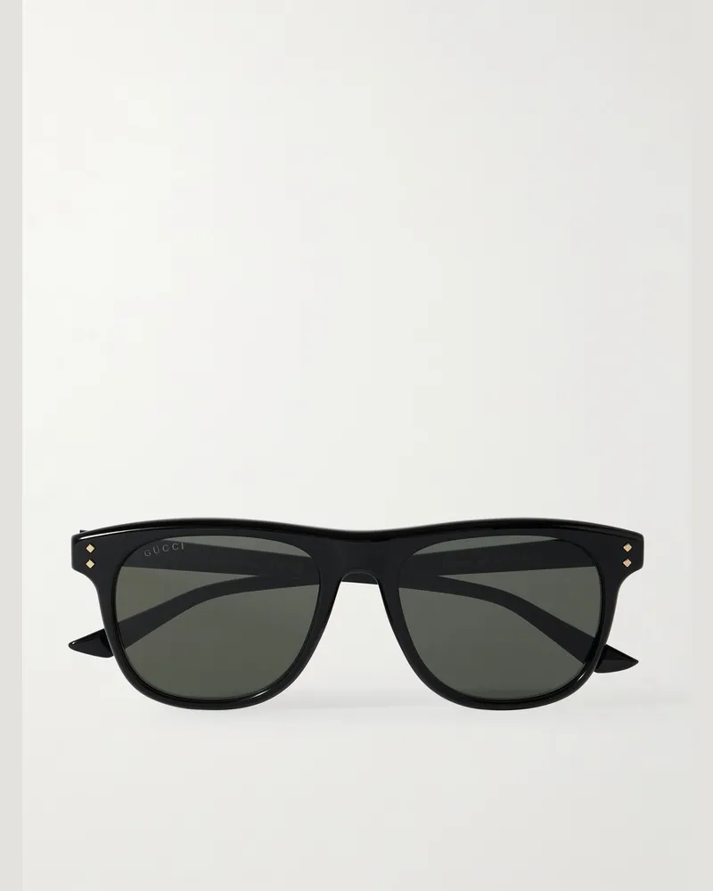 Gucci Sonnenbrille mit D-Rahmen aus recyceltem Azetat Schwarz