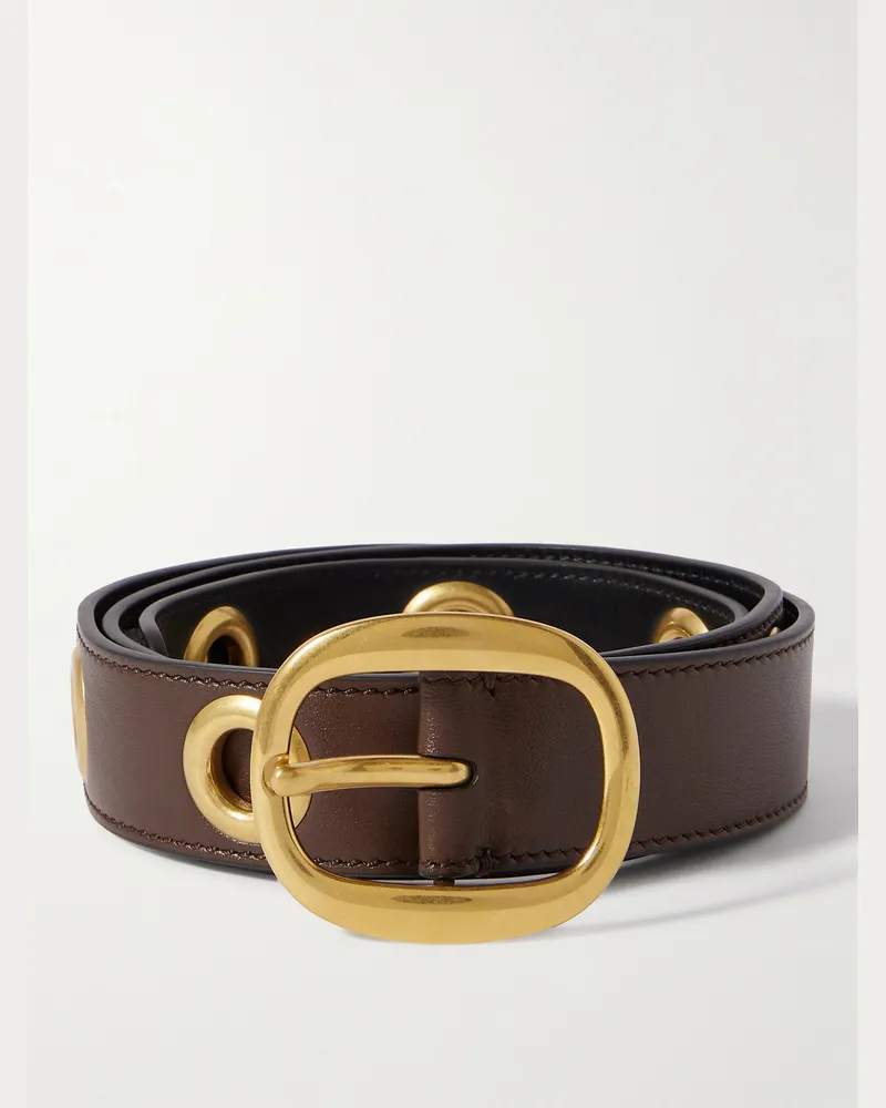 Tom Ford Gürtel aus Leder mit Ösen, 3 cm Braun