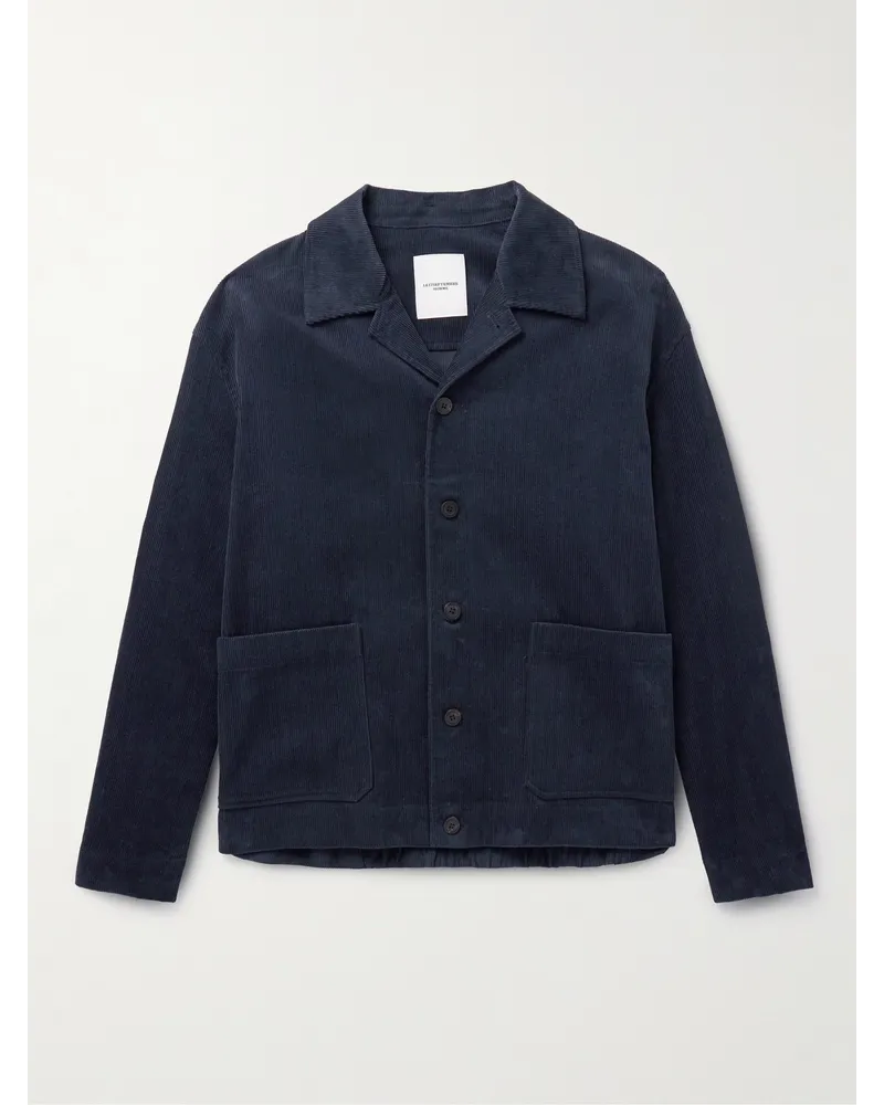 LE 17 SEPTEMBRE Hemdjacke aus Baumwollcord Blau