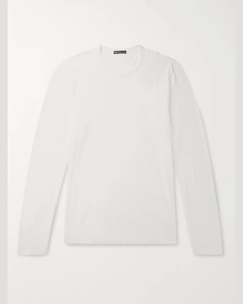 James Perse Lotus Slim-Fit Cotton-Jersey T-Shirt White