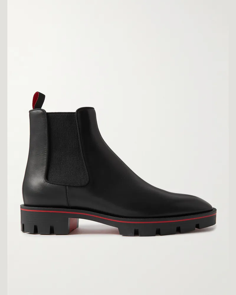 Christian Louboutin Alpinosol Leather Chelsea Boots Black