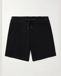 Tom Ford Gerade geschnittene Shorts aus Baumwollfrottee Schwarz