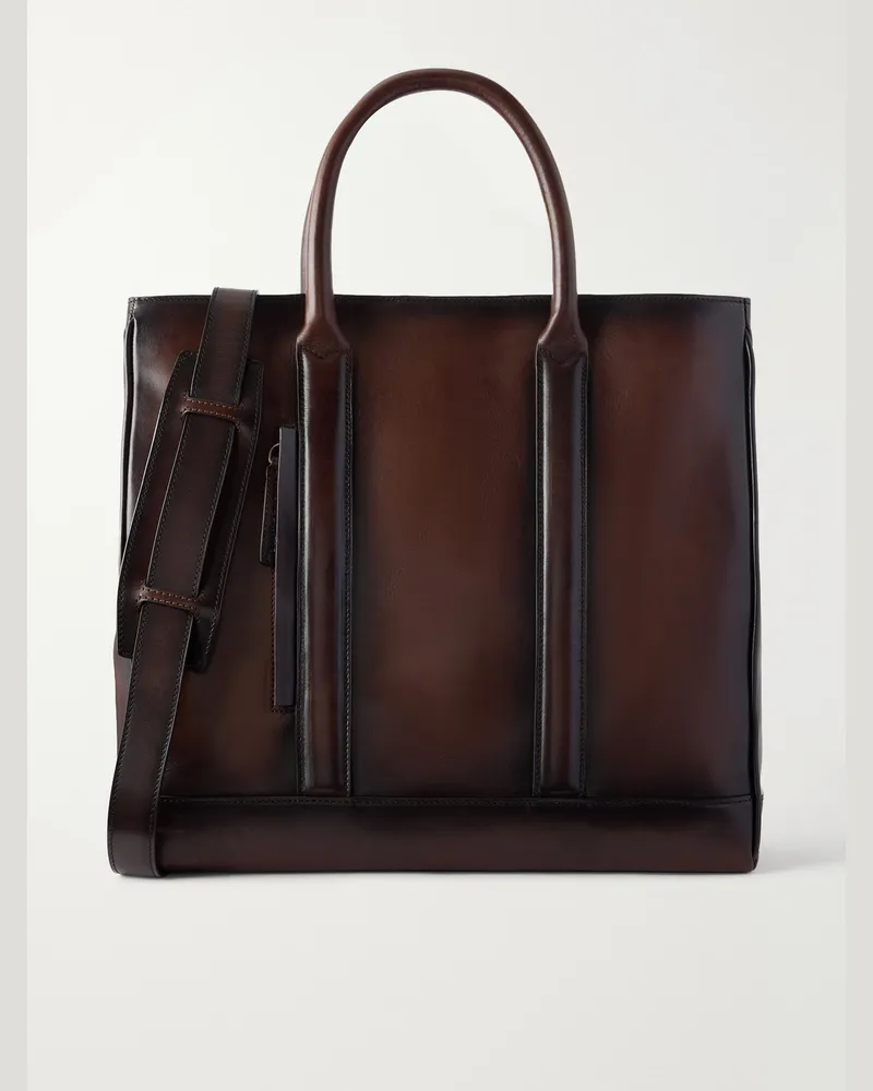 Officine Creative Italia Quentin/026 Leather Tote Bag Brown