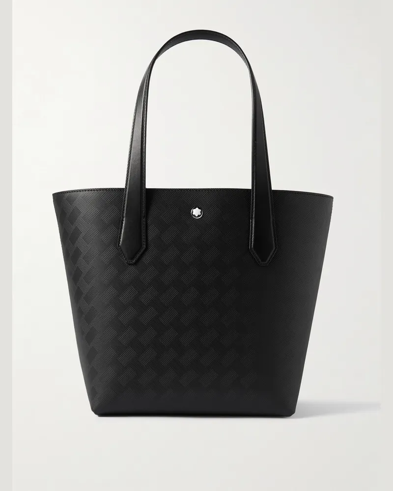 Montblanc 146 Tote aus strukturiertem Leder Schwarz