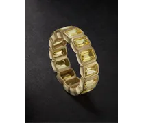 Memoire-Ring aus 14 Karat Gold mit gelben Saphiren