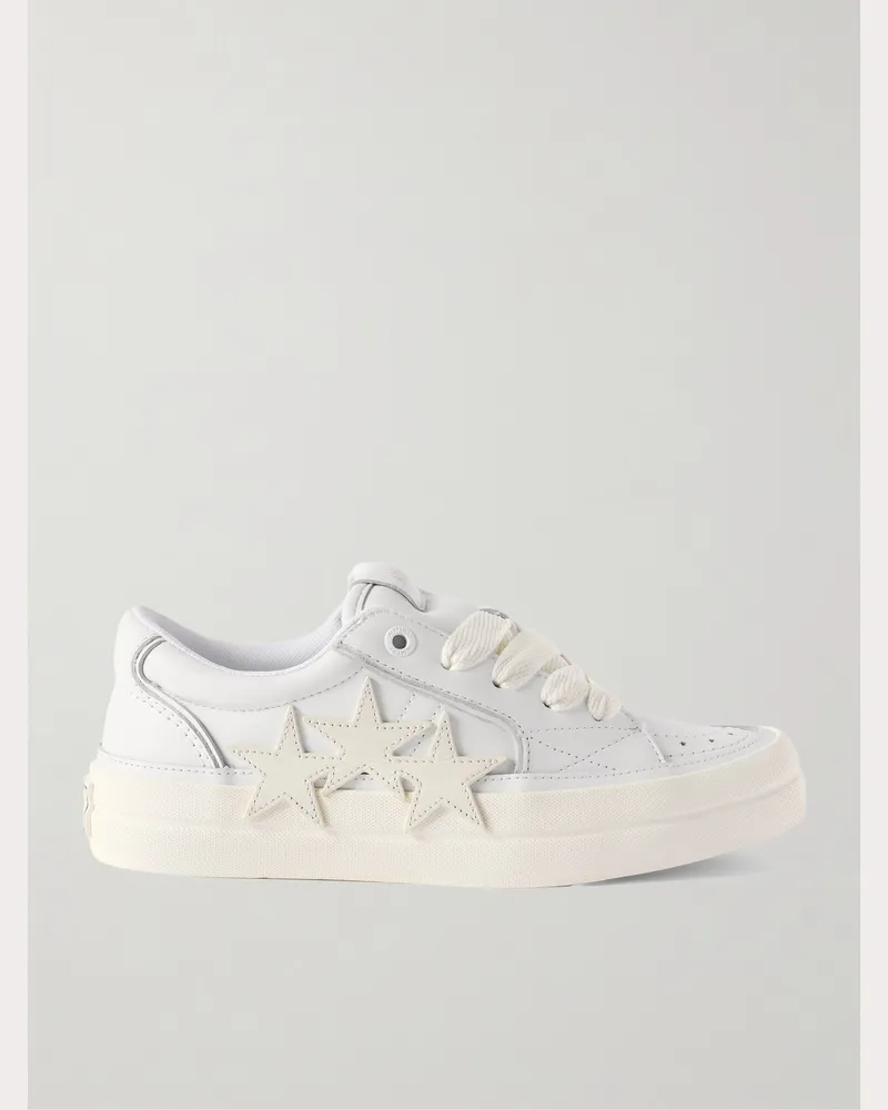 Amiri Sunset Skate Low Sneakers aus Leder mit Applikation Weiß