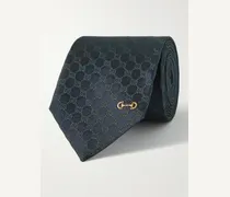 7cm Logo-Embroidered Silk-Jacquard Tie