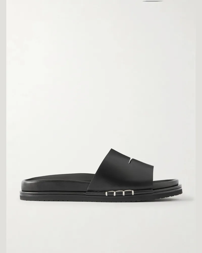 J.W.Anderson Fussbett Leather Sandals Black