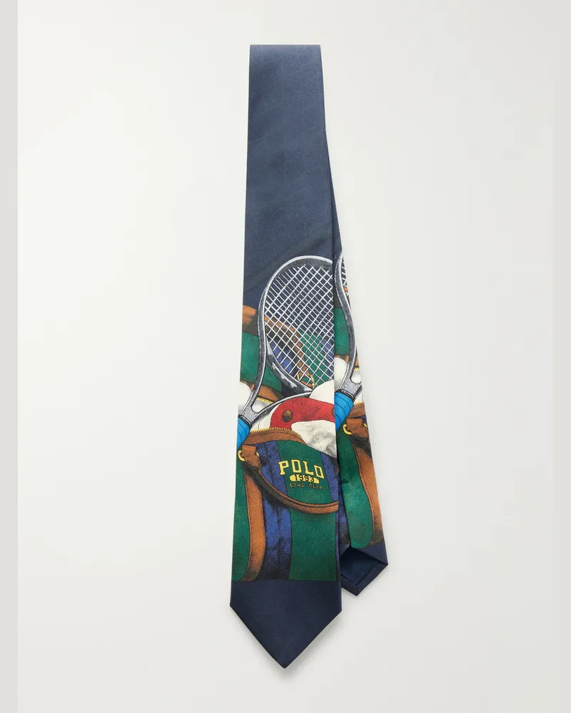 Ralph Lauren 9cm Printed Silk-Twill Tie Blue