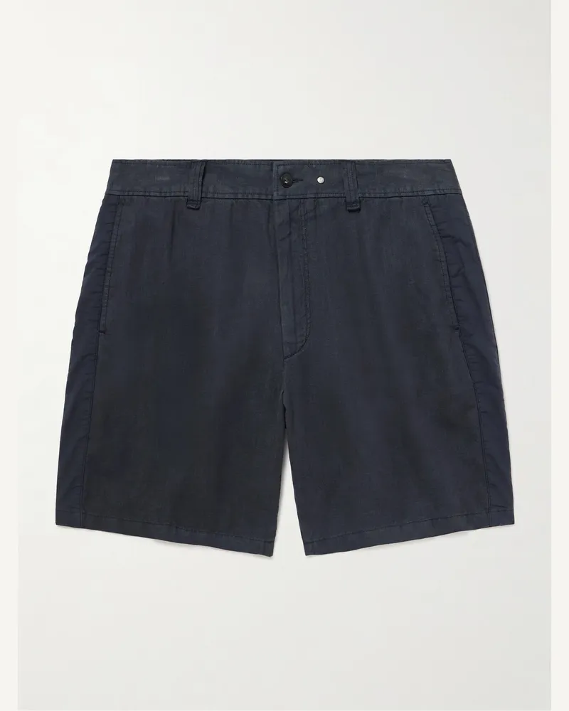 Rag & Bone Haydon gerade geschnittene Shorts aus Leinen Schwarz