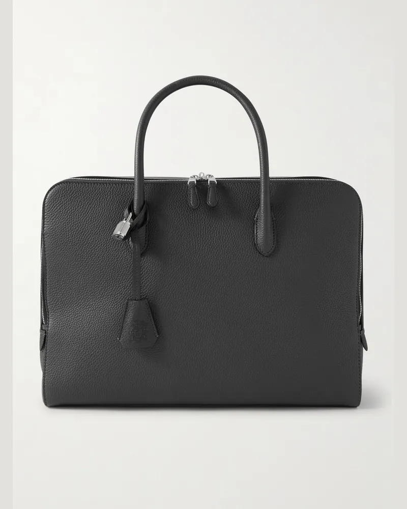 Dunhill Century Weekender aus vollnarbigem Leder Schwarz