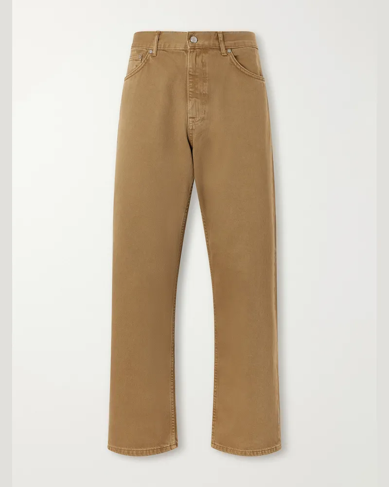 NN 07 Otis 1874 Straight-Leg Organic Cotton-Gabardine Trousers Brown