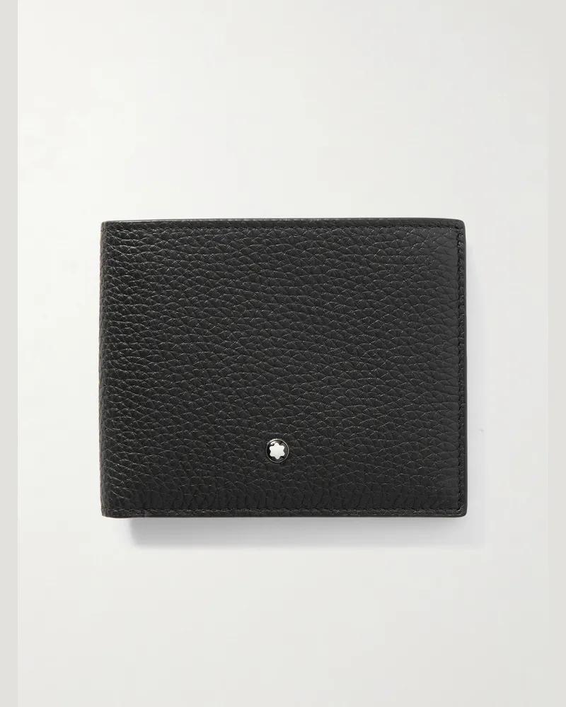 Montblanc Portemonnaie aus vollnarbigem Leder Schwarz