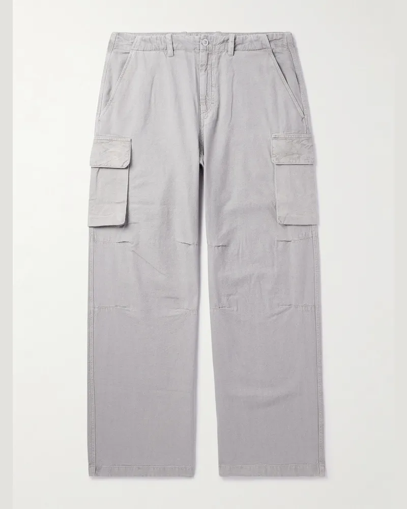 Our Legacy Mount gerade geschnittene Cargohose aus einer Baumwoll-Hanfmischung Grau