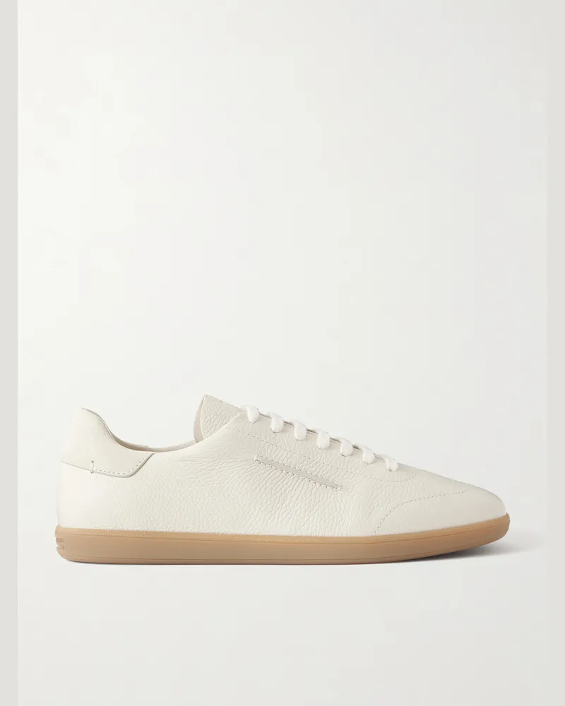 Ermenegildo Zegna 232 Full-Grain Leather Sneakers White