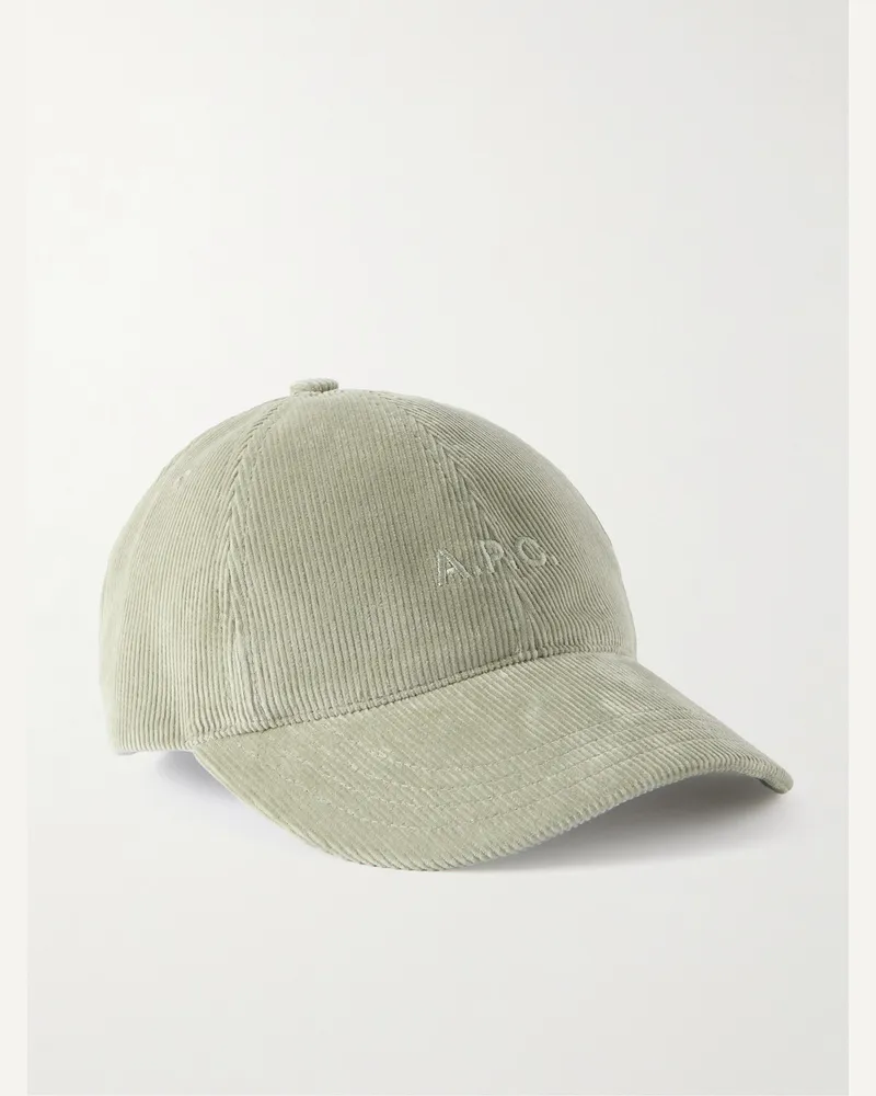 A.P.C. Charlie Baseballkappe aus Cord aus einer Wollmischung mit Logostickerei Neutral
