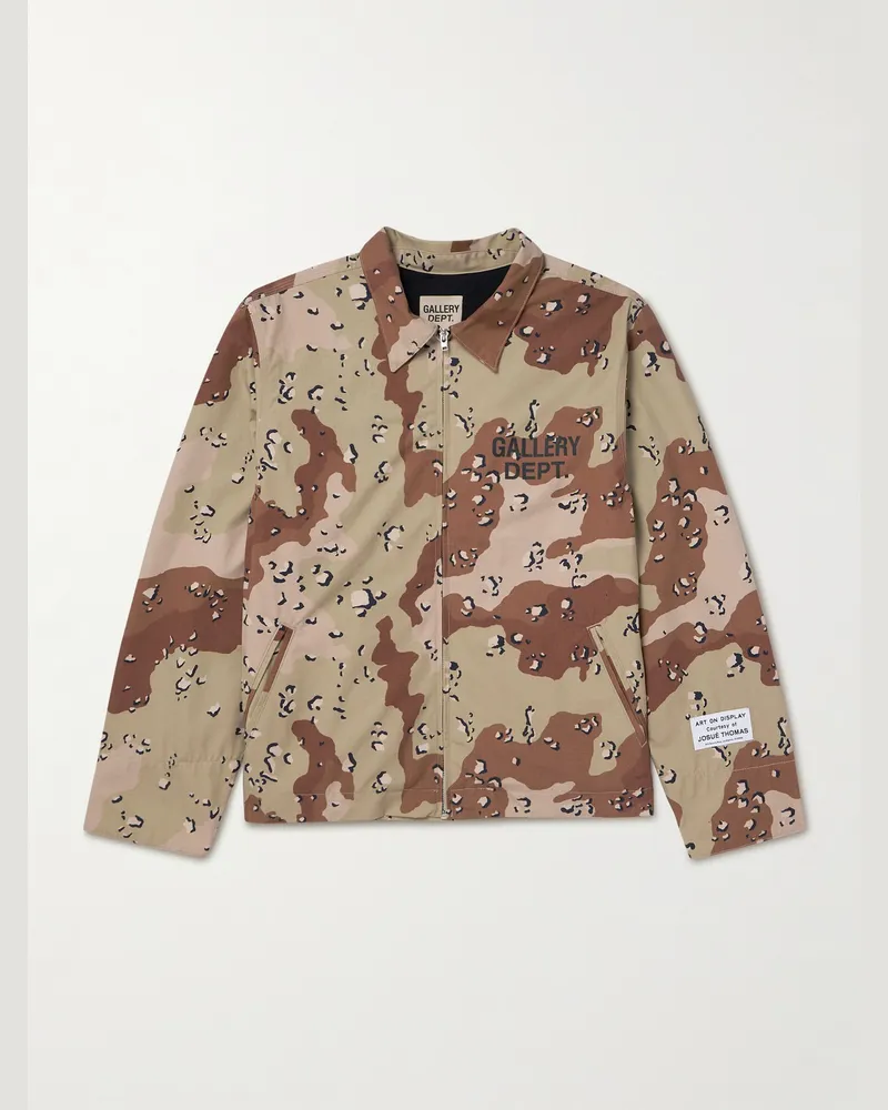 GALLERY DEPT. Montecito Camouflage Logo-Print Cotton-Ripstop Jacket Neutrals