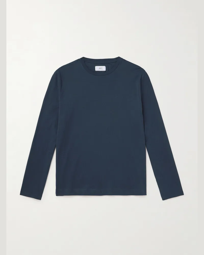 MR P. Oberteil aus Baumwoll-Jersey Blau