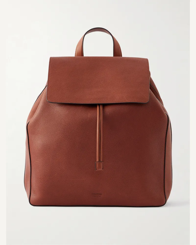 Tom Ford Leather Backpack Brown