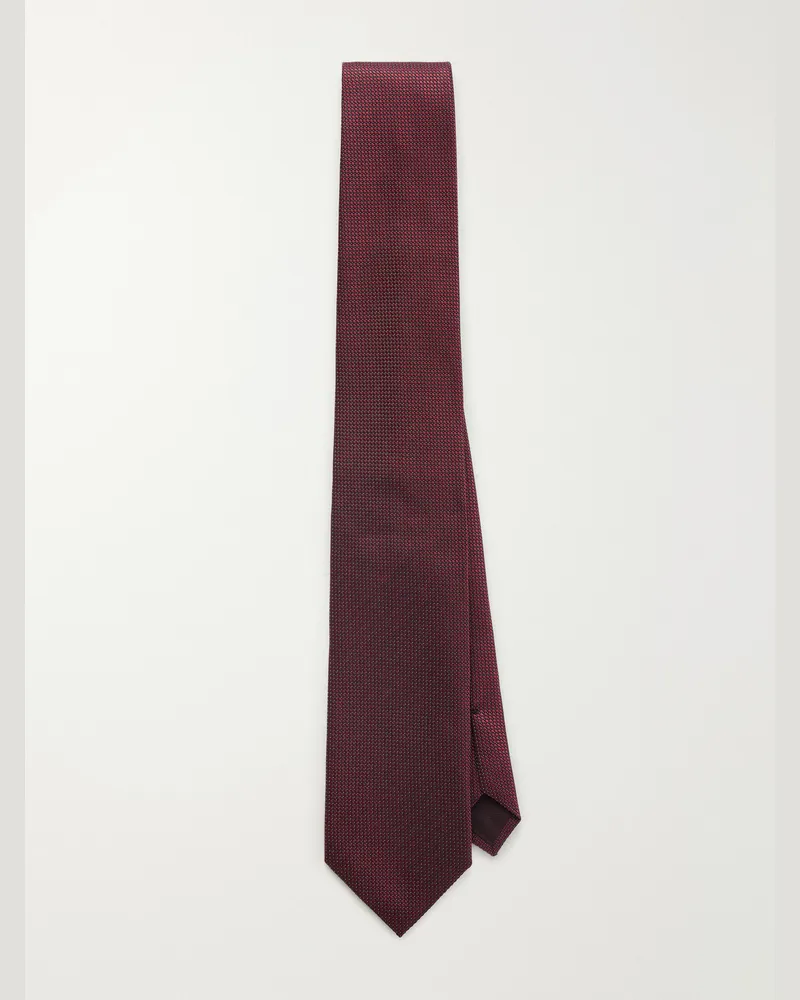 Tom Ford 7cm Silk-Jacquard Tie Red
