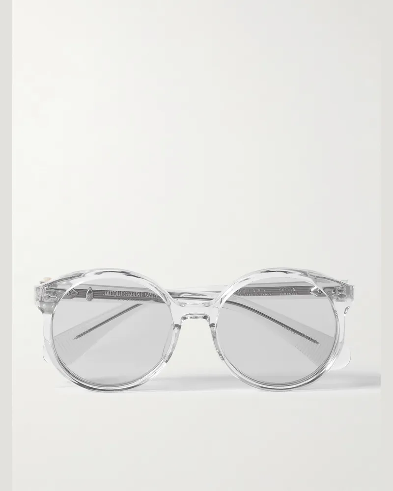 Jacques Marie Mage Sonnenbrille mit rundem Rahmen aus Azetat Neutral
