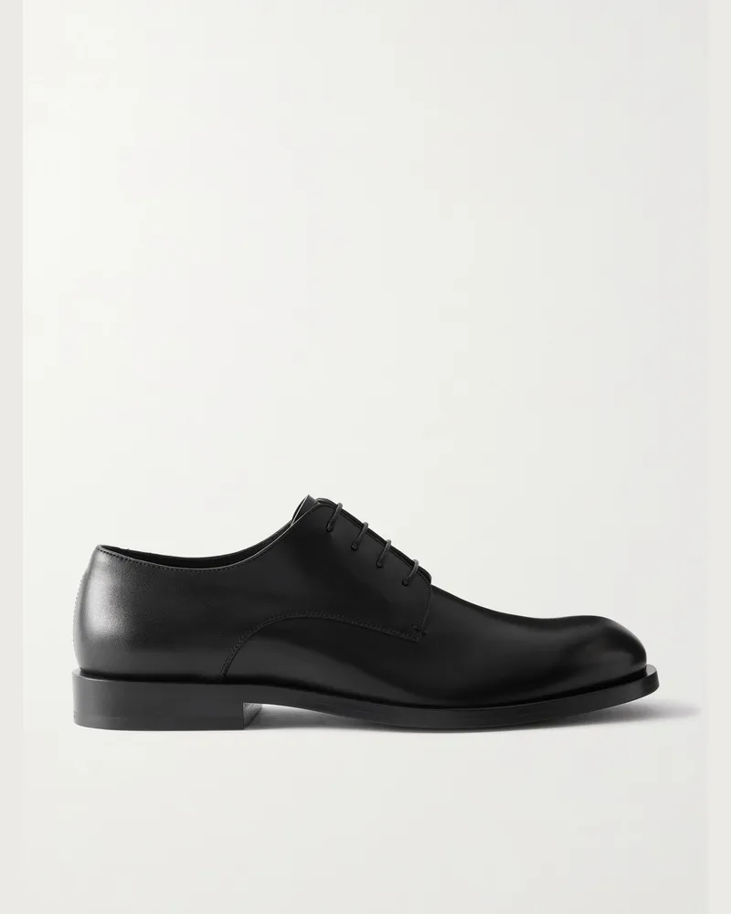Jil Sander Leather Derby Shoes Black