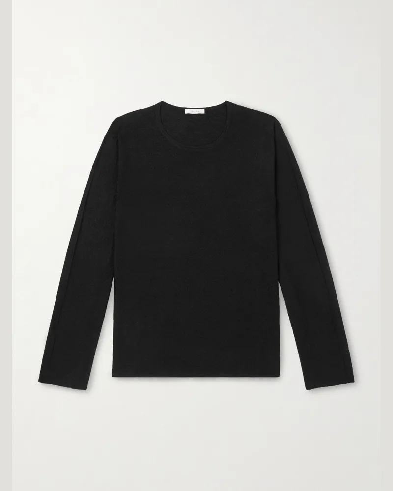 The Row Eliaf Pullover auf Flammgarn aus einer Kamelhaarmischung Schwarz