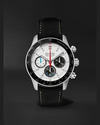 Bremont Supermarine Williams Racing WR22 Chronograph 43 mm Uhr aus Edelstahl mit automatischem Aufzug und Alcantara®-Armband, Ref.-Nr.: WR-22-SS-R-S Weiß