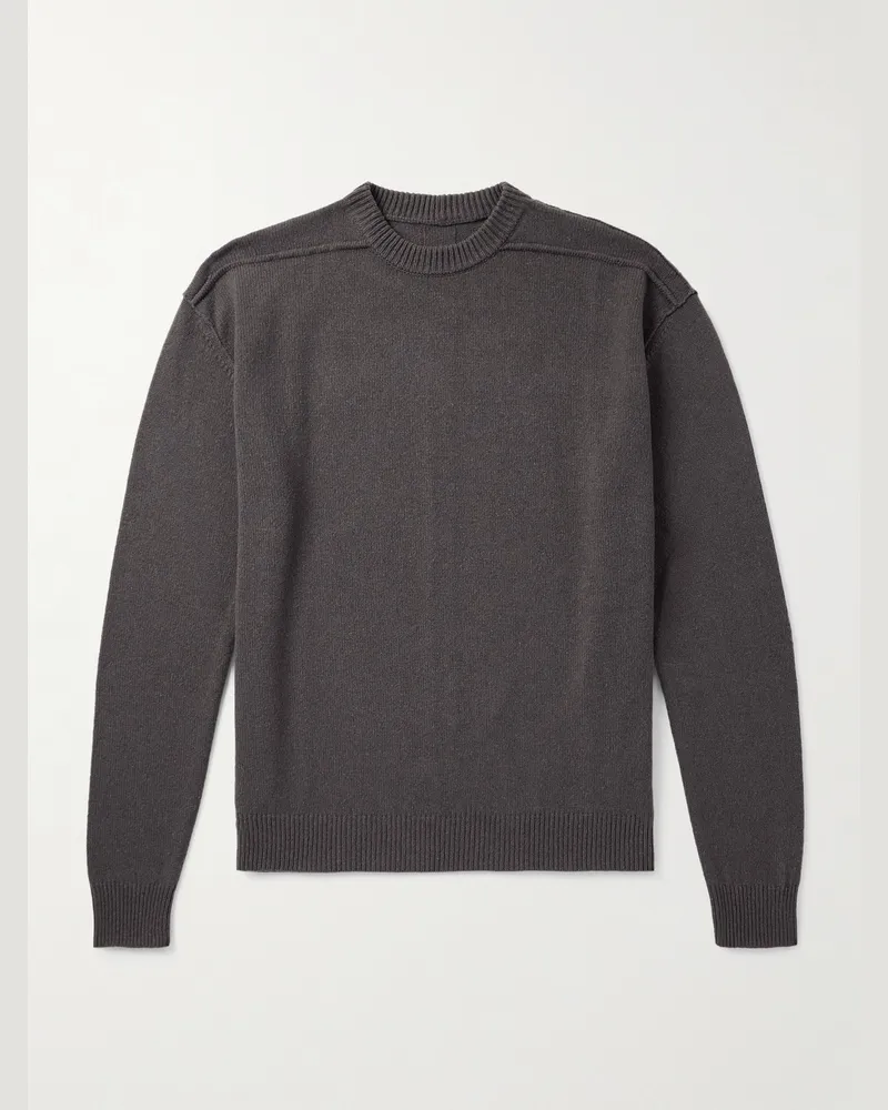 Rick Owens Pullover aus Loden aus einer Kaschmir-Wollmischung Grau