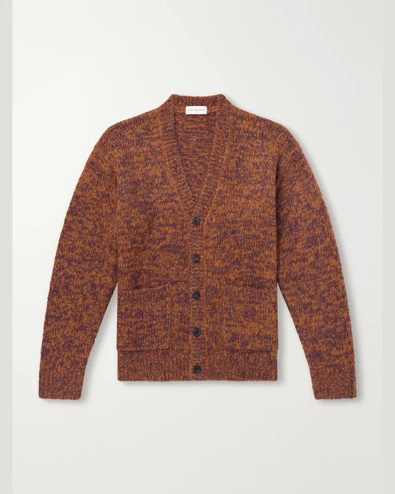 Dries van Noten Mounia Alpaca-Blend Cardigan Orange