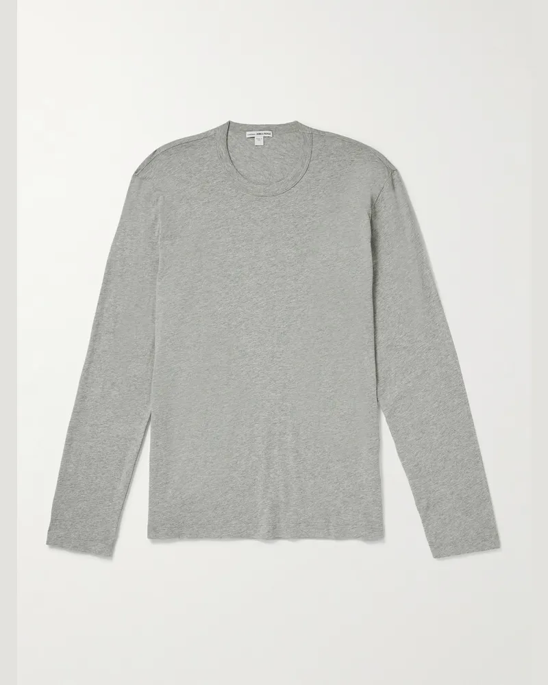 James Perse Combed Cotton-Jersey T-Shirt Gray