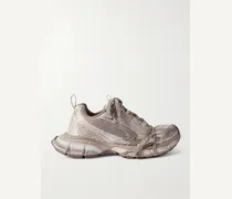 3XL Distressed Mesh and Rubber Sneakers