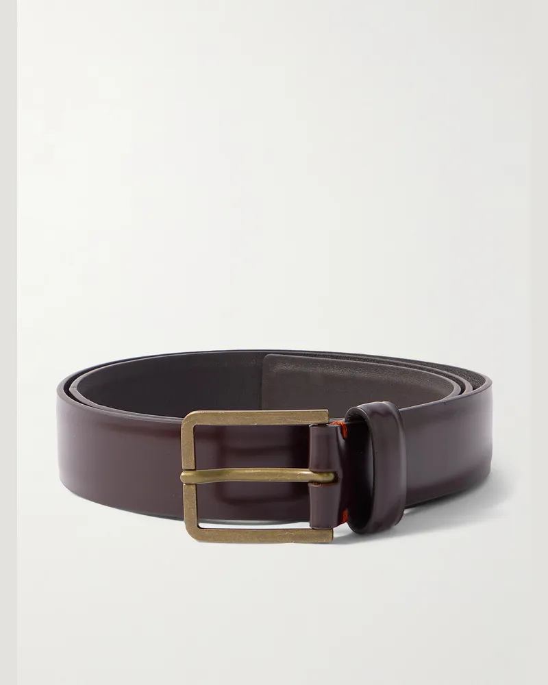 Loro Piana Rory 3cm Leather Belt Brown