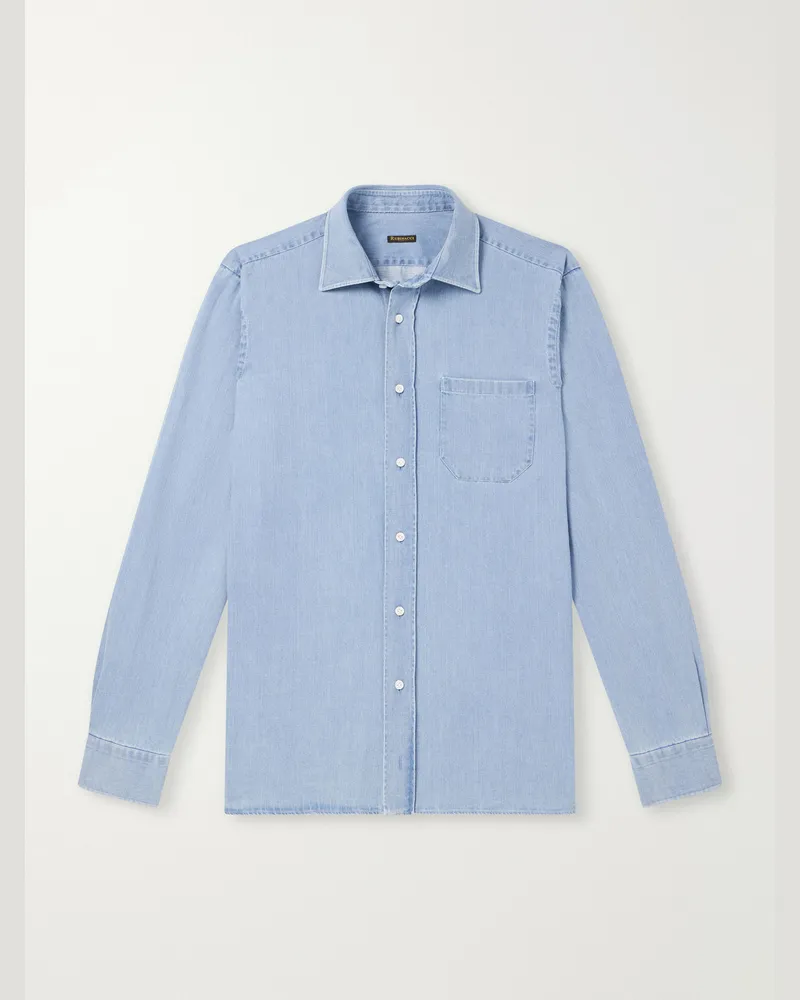 Rubinacci Denim Shirt Blue