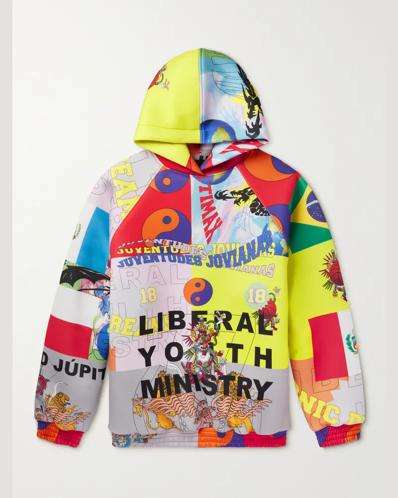 Liberal Youth Ministry Hoodie aus bedrucktem Jersey Mehrfarbig
