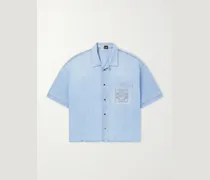 Paula's Ibiza Logo-Embroidered Denim Shirt