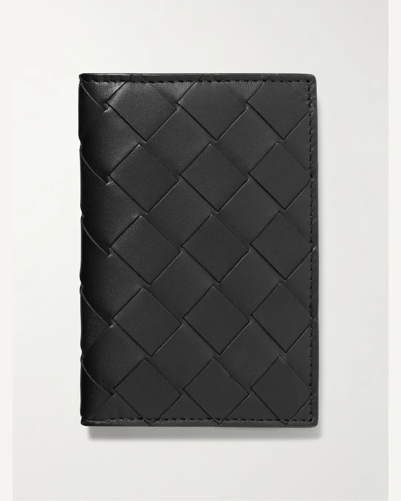 Bottega Veneta Intrecciato Leather Bifold Cardholder Black