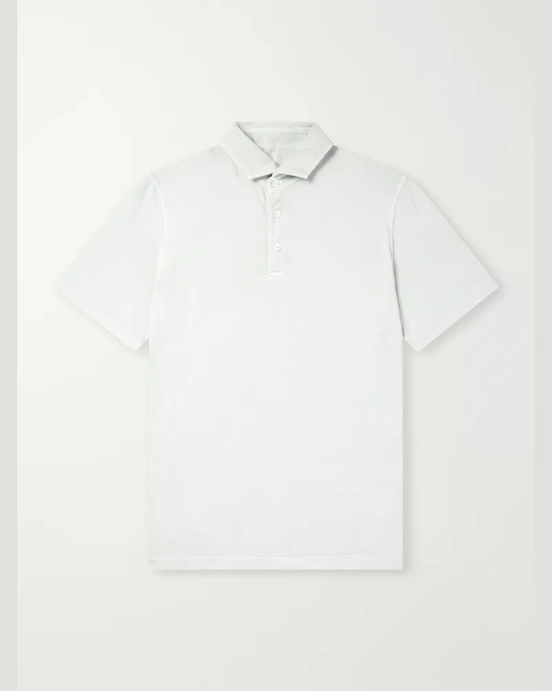 Fedeli Cotton-Jersey Polo Shirt Green